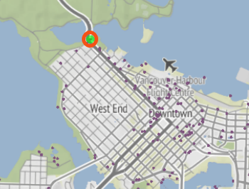 Location of the northern-most art installation.